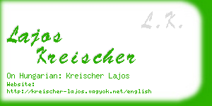 lajos kreischer business card